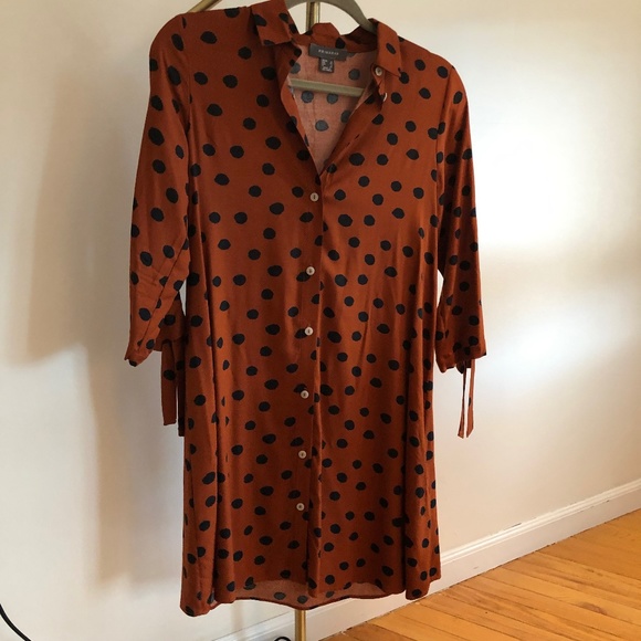 primark green polka dot dress